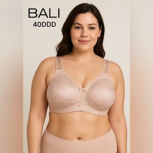 Bali 3562 Double Support Wirefree Bra 40DDD Blush NWOT